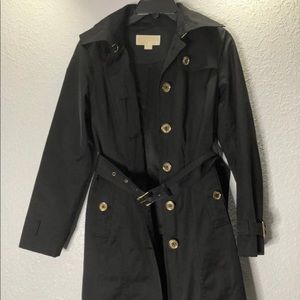Michael Kors Black Belted Trench Coat